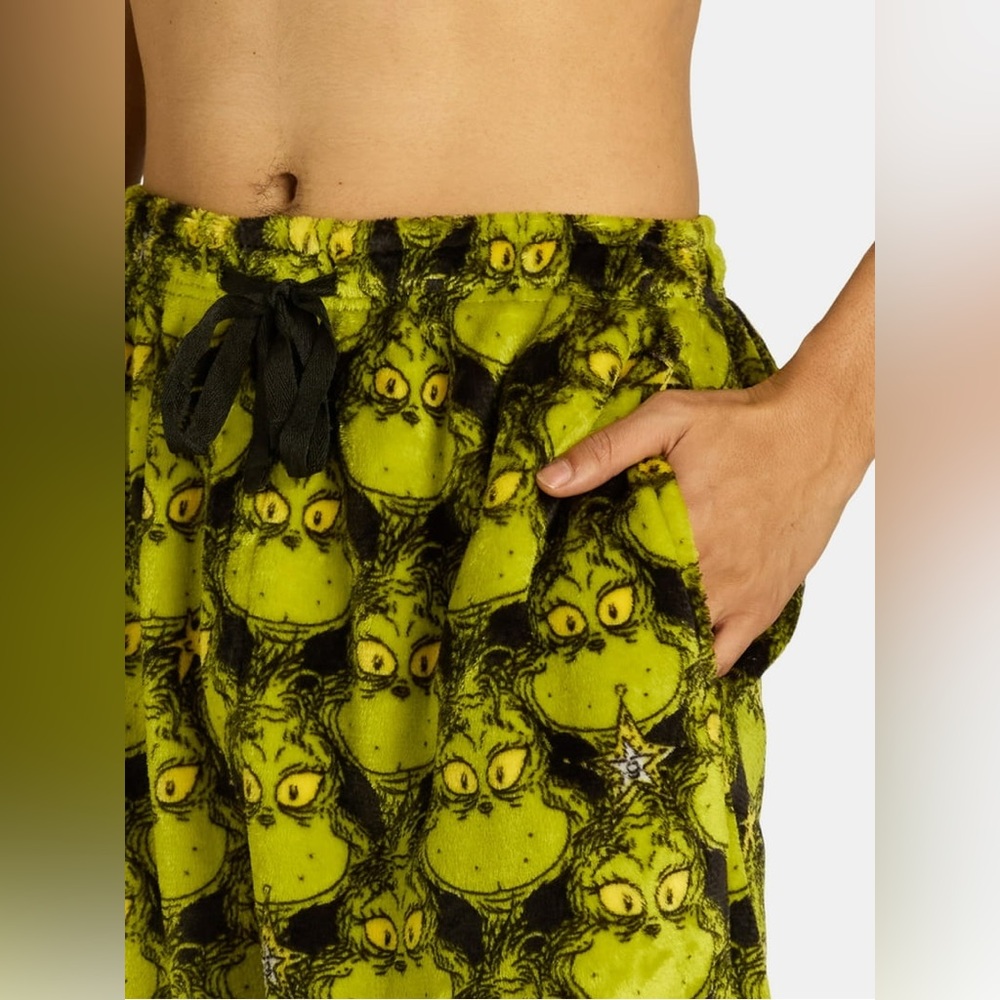 Dr. Seuss Grinch Superminky Fleece Sleep Pants Men’s Small - Picture 4 of 13
